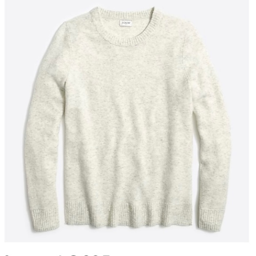 J Crew cream sweater wool Extra Soft Yarn